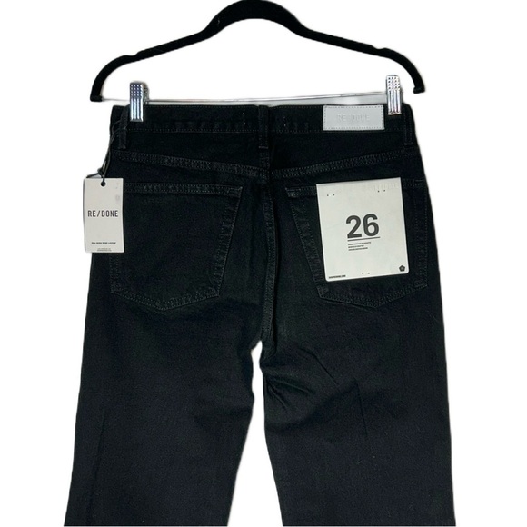 NWT Re/Done 70s Low Rise Bell Bottom Jeans in Black, Size 26 - Picture 9 of 13